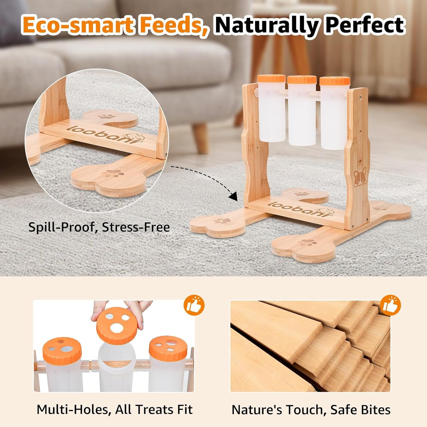 Engaging Dog Puzzle Toy - Wooden Interactive Feeder for Mental Stimulation and Boredom Relief in Dogs of All Sizes